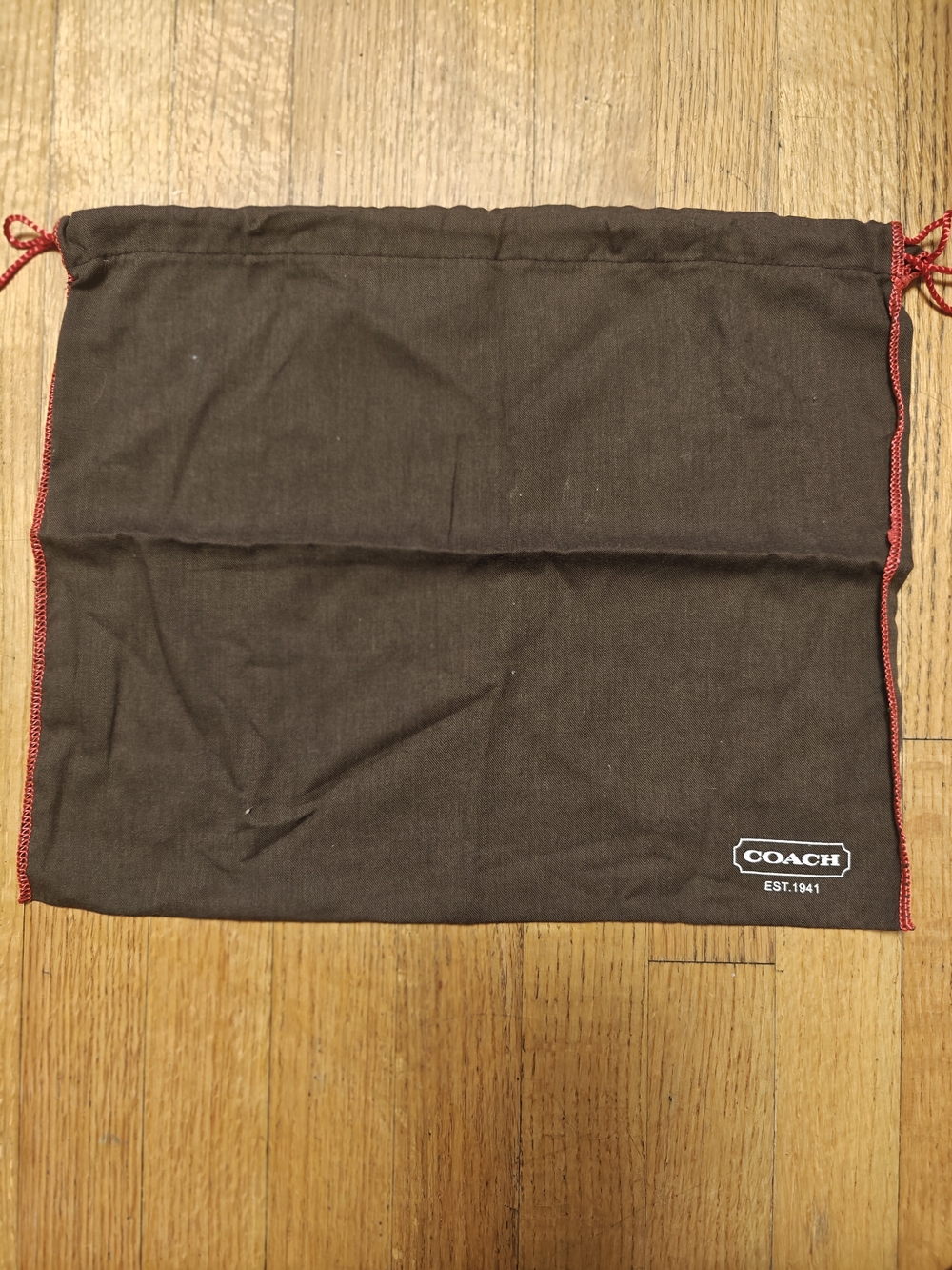 COACH Brown Drawstring Dust Bag